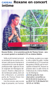 2016.12.22 Le Républicain - Roxane à Miramont